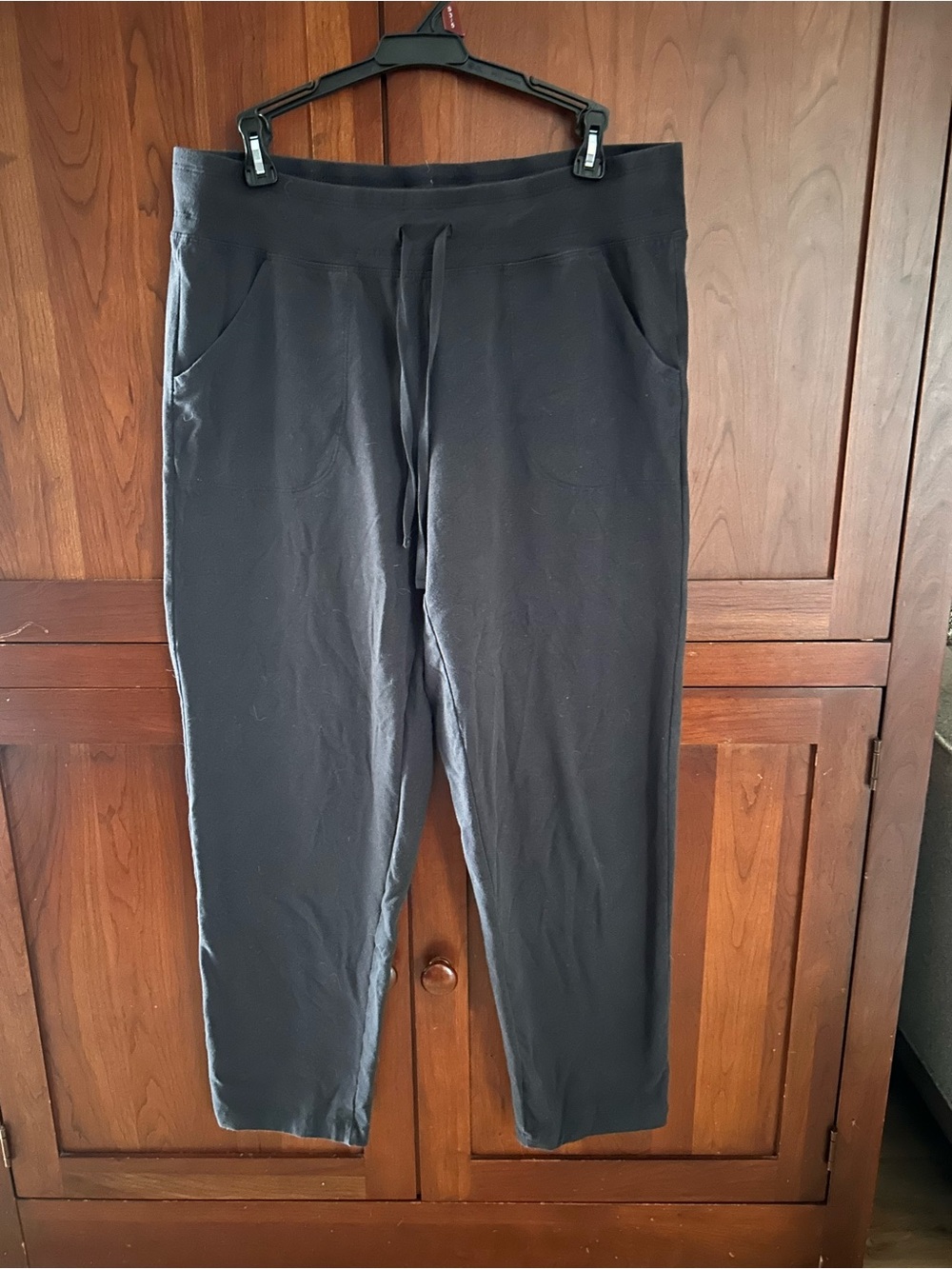 Athletic Works Black Womens Drawstring Jogger Pants